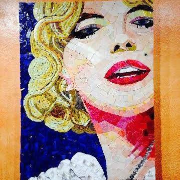 Marilyn, Dreaming on the Last Mile Home, Mosaic Portrait